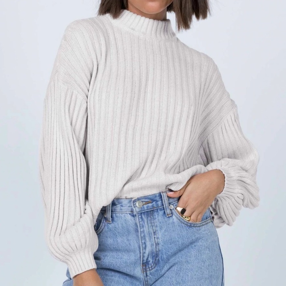 Princess Polly innerbloom oversized sweater in beige